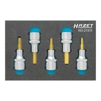 Hazet Schraubendreher-SteckschlüSseleinsatz-Satz 163-215/5 Vierkant Hohl 12,5 Mm