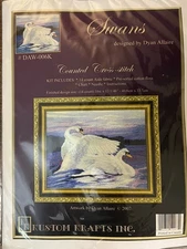 Kustom Krafts Counted Cross Stitch Kit #DAW-006K “Swans” 16x13.25”