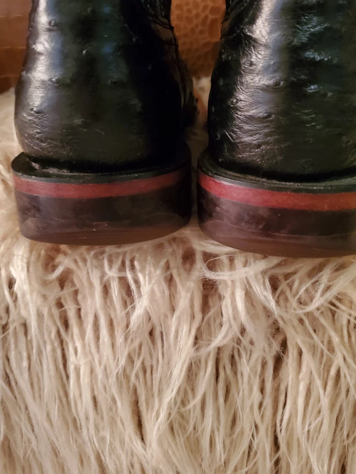 Botas Durango Avestruz Pluma Completa Exóticas Damas Talla 10M Foto 4 de 4