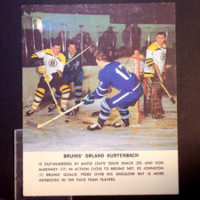 ED JOHNSTON  EDDIE SHACK  ORLAND KURTENBACH 1964/65 Toronto Star Photos  HHOF kz