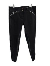 Piper By Smart Pack Pants Womens 32L Black Equestrian Stretch Riding Pants