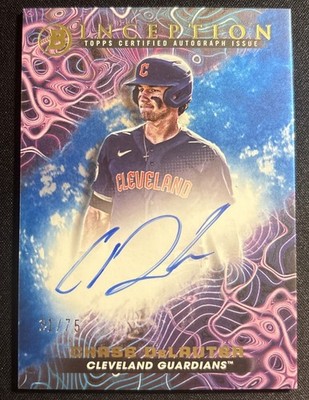 2023 Bowman Inception Chase DeLauter Primordial Prospects Auto Blue Foil #/75