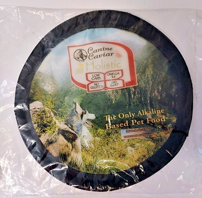 Canine Caviar 9'' Canvas Frisbee/Flying Disc for Dogs. Individ sealed 2 PACK. New