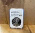 1987-S American Silver Eagle Proof PCGS PR-69 Ultra Cameo NGC