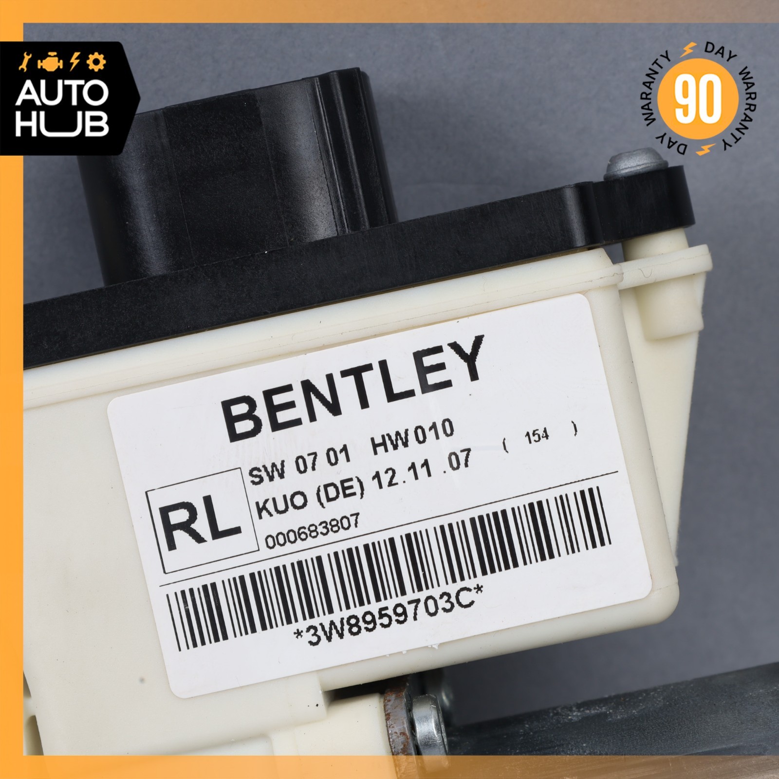 06-10 Bentley Continental GT Rear Left Quarter Window Regulator Motor OEM 87k