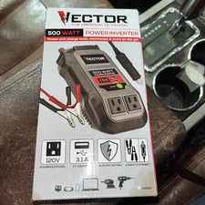 VECTOR 500 Watt Power Inverter, Dual Power Inverter, Two USB Charging Ports