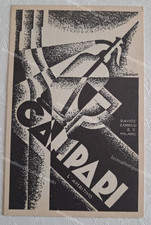 bd38 cartolina pubblicitaria campari davide campari milano d'algeroff  futurismo
