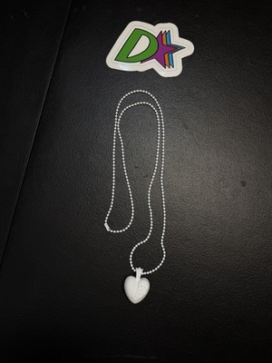 Chrome Hearts Cross Pendant White Silicone Necklace, 100% Authentic,Excellent