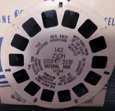 VIEW MASTER REEL - 142 HAND PRINTED -"ZION NAT'L PARK" GOOD SHAPE 1940