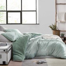 Velvet Crush - Coma Inducer Oversized King Duvet Cover - Crinkle Iced Green