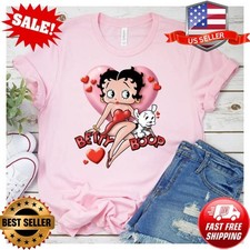 Scrub Club Women's Betty Boop  Cherry Pink Scrub Top NWT Medium Maglietta Betty