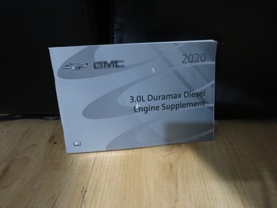 2020 CHEVY Chevrolet / GMC 3.0L DURAMAX  DIESEL SUPPLEMENT SIERRA SILVERADO ETC