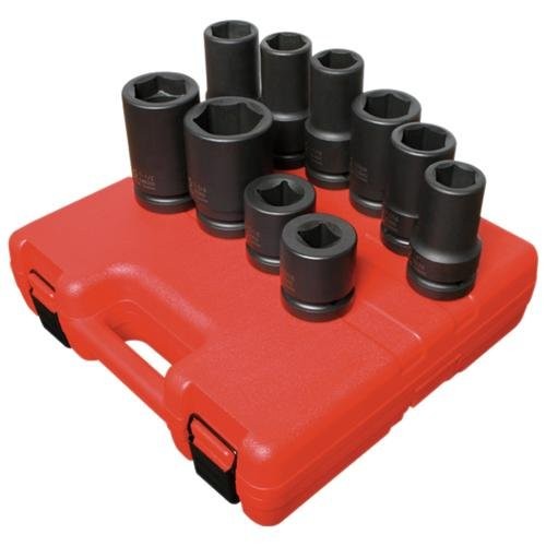 Sunex 5690A 10-штучный 1-дюймовый привод с дробным Sae / метрическим ударом для тяжелых условий эксплуатации