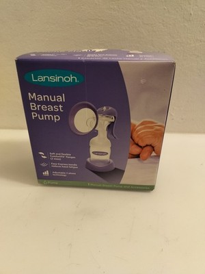 Lansinoh Manual Breast Pump for Breastfeeding New, Open Box 