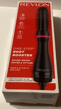 New! Revlon One-Step Volumizer One Step Root Booster Hair Dryer- Black/Pink
