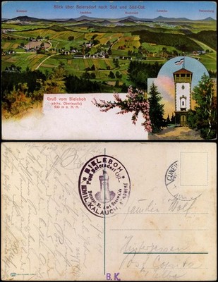 Ansichtskarte Beiersdorf Berggaststätte ''Bieleboh'' Stadt 2 Bild 1913