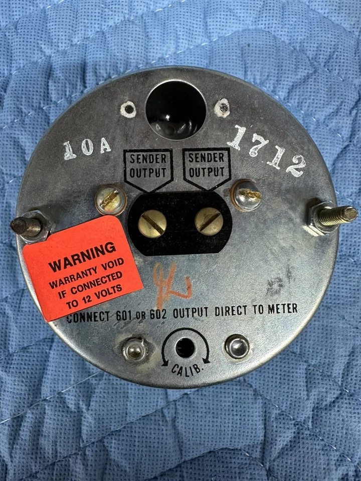 AUTO METER 1712 SPEEDOMETER GAUGE Adjustable Electric Sending Unit, Lighted - Image 3 of 4