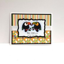 Card Kit Playful "Tou-can Pray better than one" DIY Set of 4 with envelopes