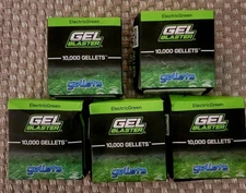 Gel Blaster Gellets - Electric Green 50K Gellets Grow Your Own 5 boxes Gel Balls