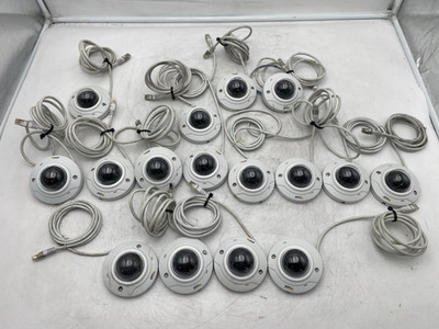 Lot of 16 Axis Comms M3004-V 720p 1MP Mini Indoor IP Dome Security Camera PoE