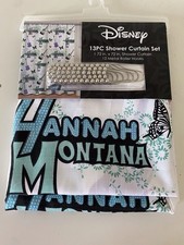13 Piece Disney Hannah Montana Guitar Butterfly Fabric Shower Curtain 72 X 72