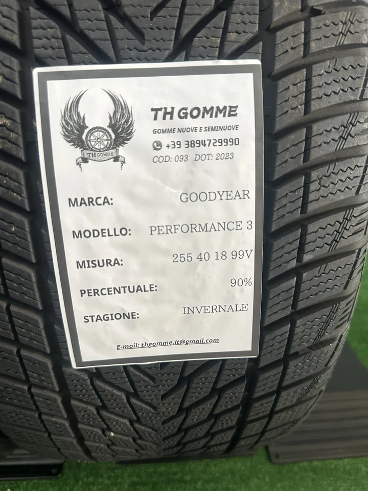 goodyear performance3  255 40 18  99V  90% di battistrada invernale (DOT - 2023) - Immagine 2 di 4