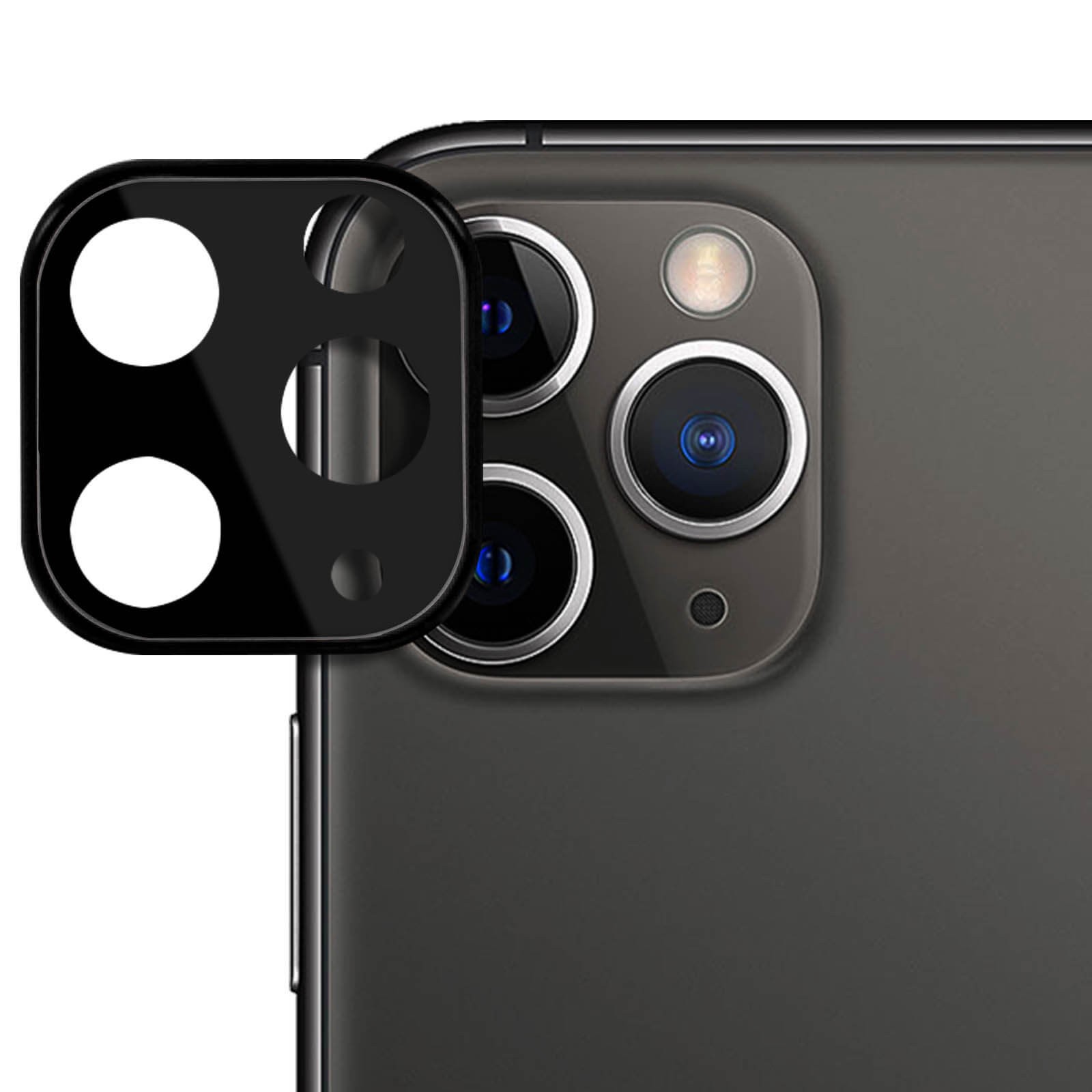 Verre trempé caméra iPhone 11 Pro protection lentille noir