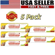 5 Pack New Paste Wormer Horse Dewormer Apple Flavor US Free Delivery with Box