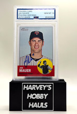 Joe Mauer Signed 2012 Topps Heritage Autographed PSA/DNA AUTO GEM  10