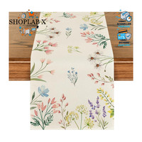 TischläUfer Pflanzen Blumen FrüHling Sommer Dekoration 40X140 Cm FüR KüChe Party