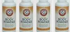 Arm & Hammer Talc-Free Body Powder Corn Starch Odor Control 5oz Lot of 4