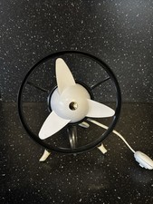 vintage black white desk fan Kingsway 7 fan made in UK (319)