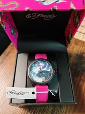 Ed HARDY UHR Damen Pink Strass