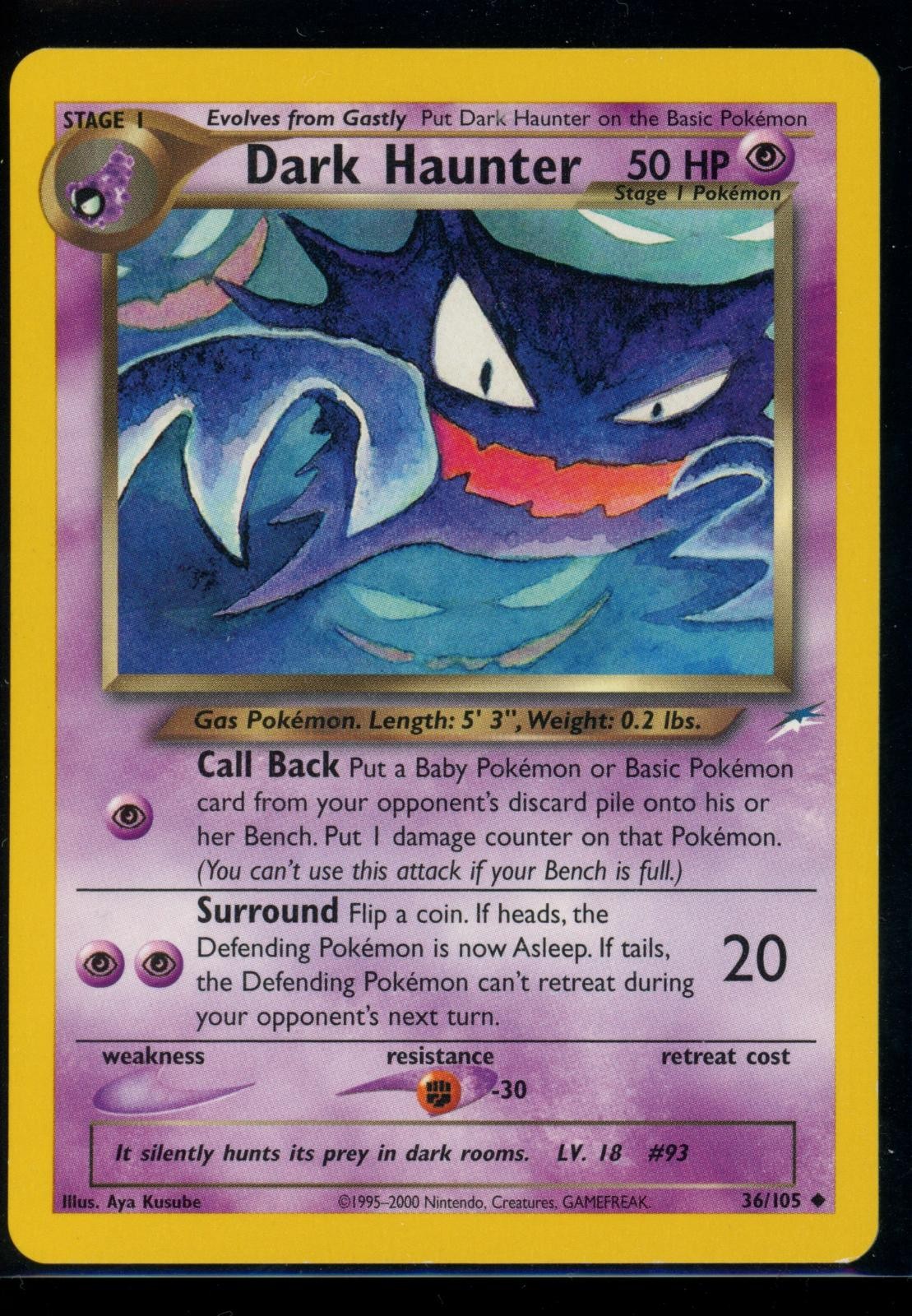 POKEMON DARK HAUNTER 36/105 UNCOMMON NEO DESTINY | LP