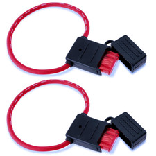 10 Gauge Inline Fuse Holder: 12V-32V with 50 AMP Maxi Blade Fuses Waterproof P