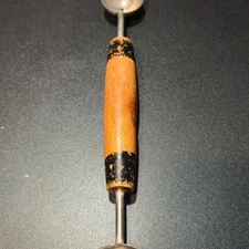 Vintage Combination Melon Baller and Butter Curler with Wooden Handle