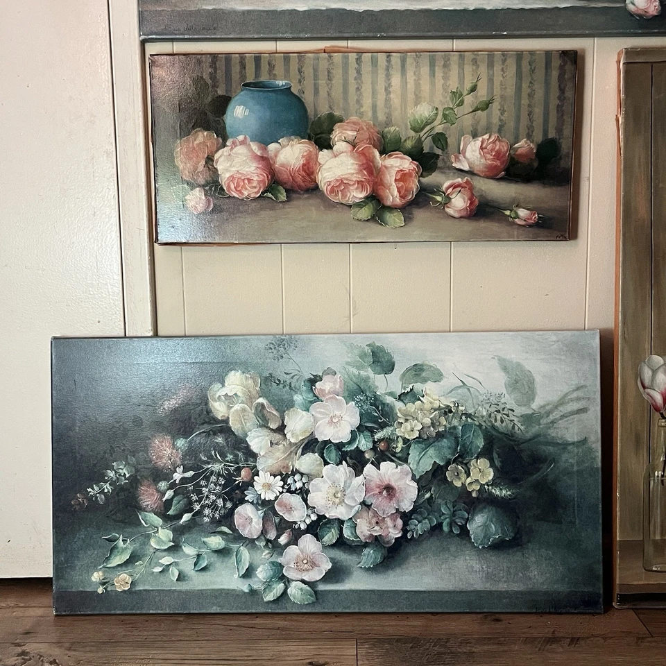 Impresión artística floral en lienzo estirado Fabrice de Villeneuve firmada edición limitada Foto 4 de 4