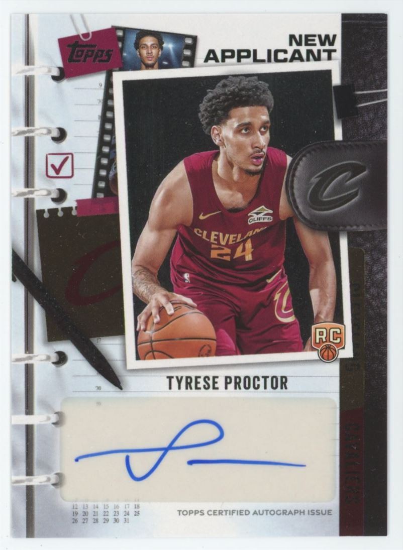 2025-26 Topps New Applicants Tyrese Proctor Rookie Auto Cavaliers #NA-TP C70