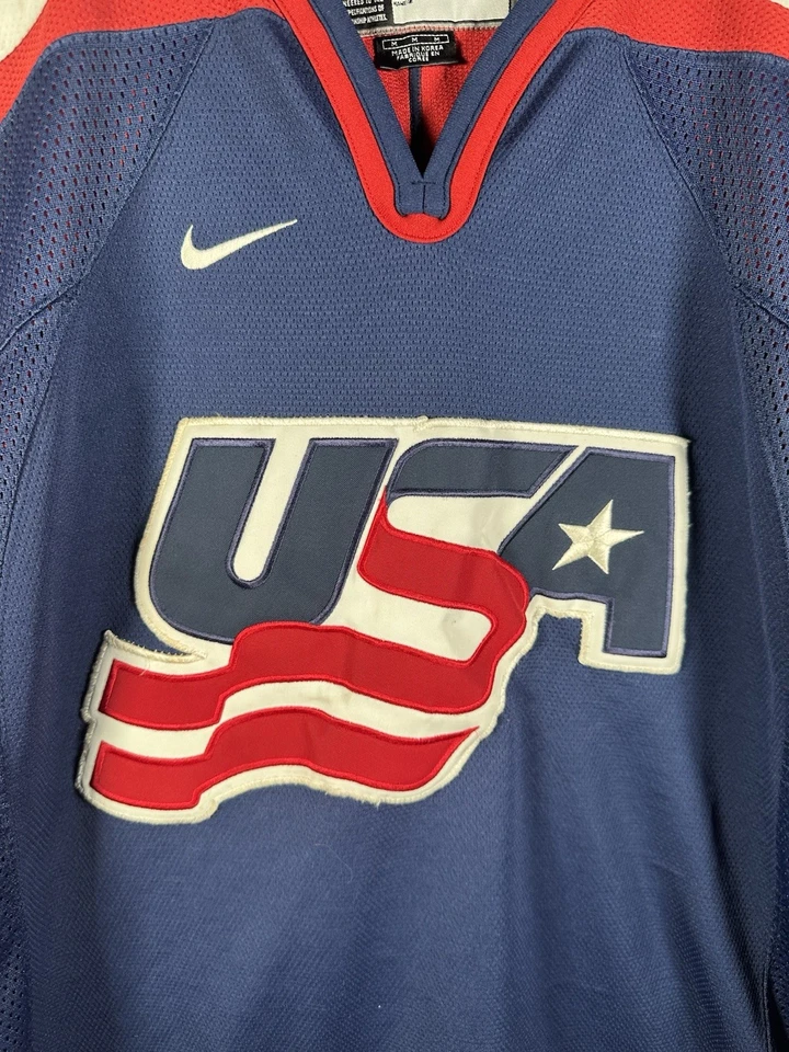 Camiseta deportiva de hockey olímpica vintage del equipo Nike de Estados Unidos 2002 para hombre mediana Salt Lake City Foto 2 de 4
