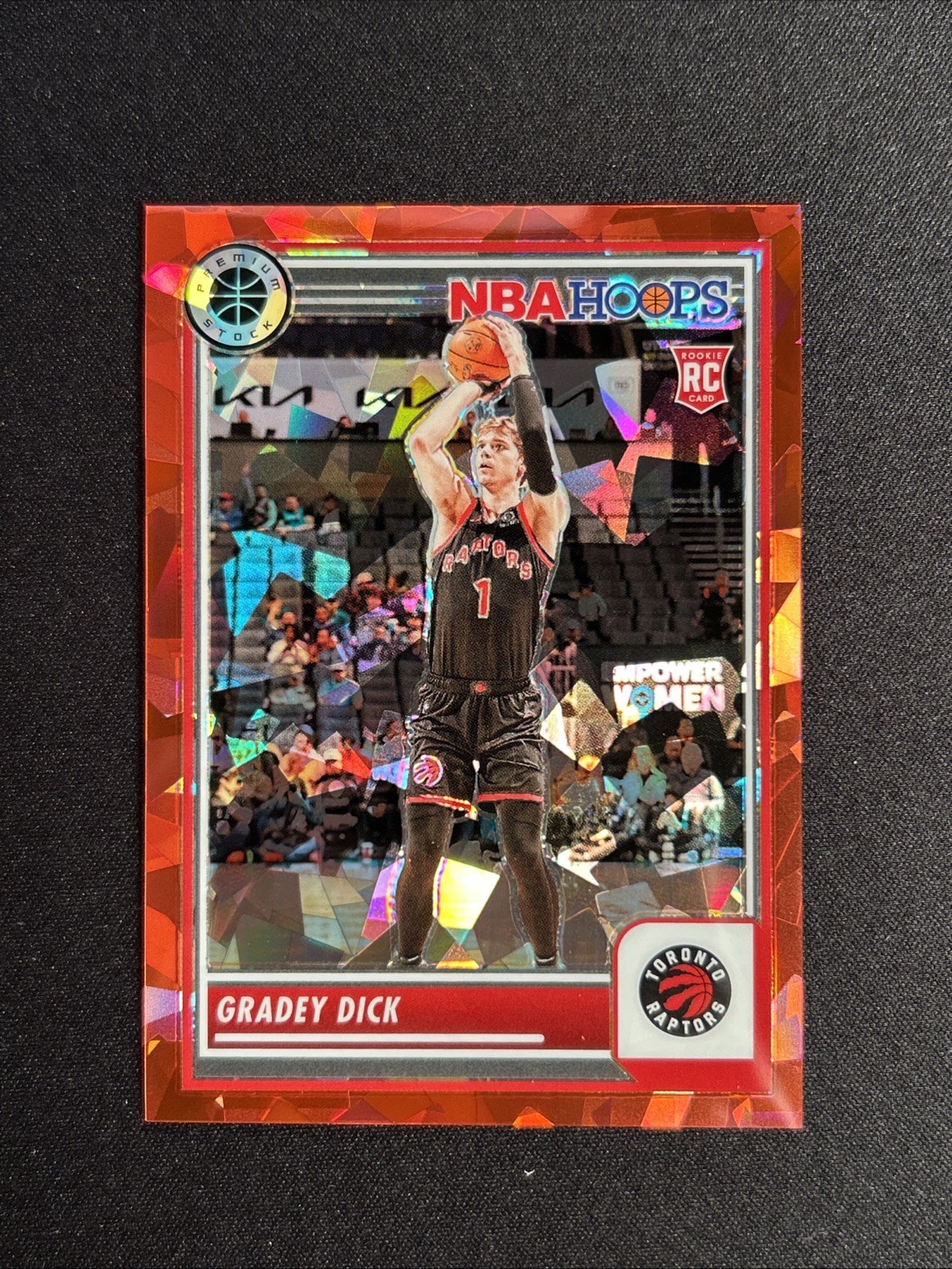 2023-24 Panini Hoops Premium Stock GRADEY DICK Rookie Red Cracked Ice /99 #251