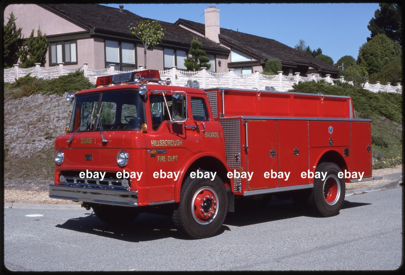 Hillsborough CA 1987 Ford C Beck Squad Fire Apparatus Slide
