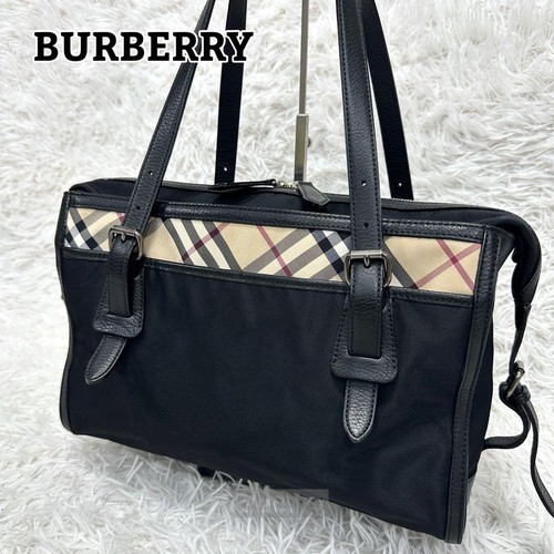 BURBERRY Pre-Owned Tote Bag Nova Check Shadow Horse Nylon