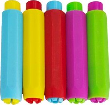 Versatile 5-Pack of Colorful Chalk Holders - Ideal for Classroom Creative Uses