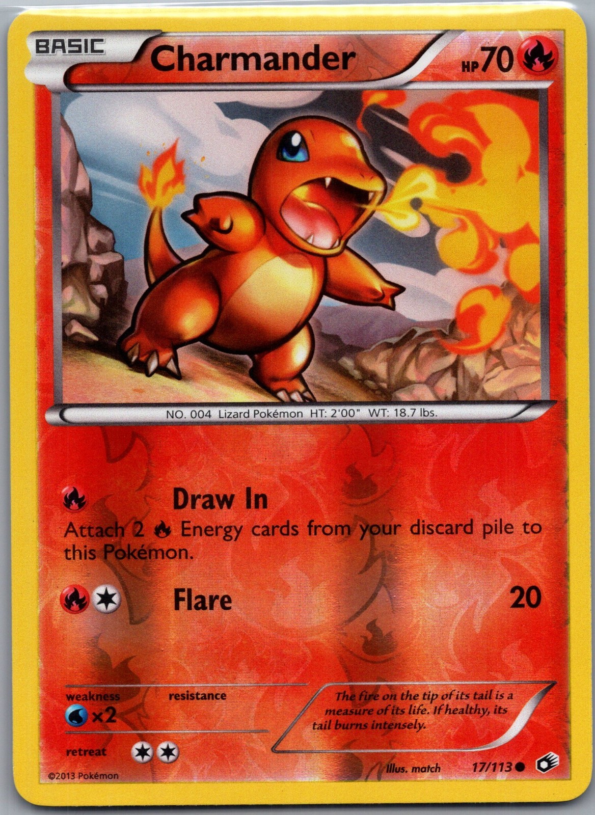 Charmander 17/113 Common - Pokemon TCG Legendary Treasures - Reverse Holo (NM)