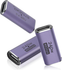 3 Pack 40Gbps USB C Female to Female Adapter USB C Coupling 240W Fast Charging
