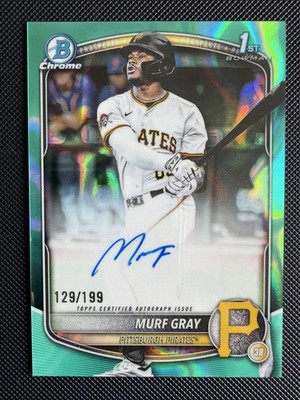 2025 Bowman Draft - Murf Grey 1st Bowman #CPA-MG Aqua Lava Refractor Auto /199