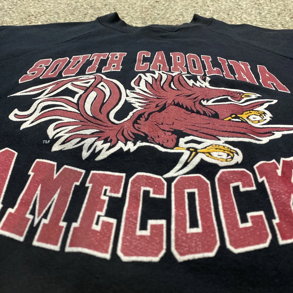 VINTAGE Carolina Gamecocks Sweatshirt Mens Medium NCAA Football USA 90s - Image 3 of 4