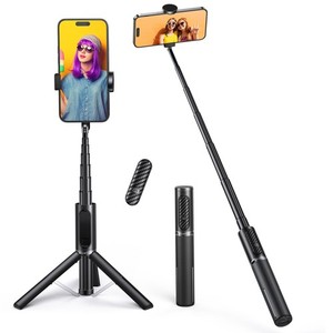 ATUMTEK Selfie Stick Tripod, 3-in-1 Extendable Aluminum Phone Tripod Black