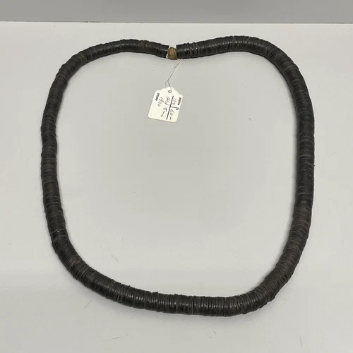 Coconut Shell West African Beads Random Sizes 34" Jewelry Black
