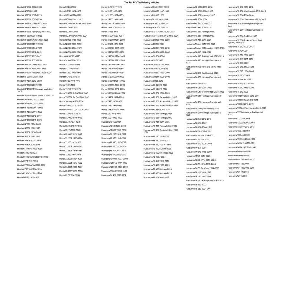 Tusk Skid Plate Foam Black ¾” x 11” x 12” For YAMAHA YZ125 1974-2023 Foto 3 de 4